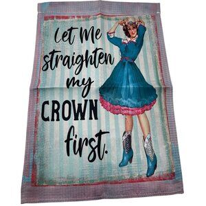 Cowgirl Garden Flag Summer Decor Artsy Boho Southwestern Princess Retro Farm Vtg